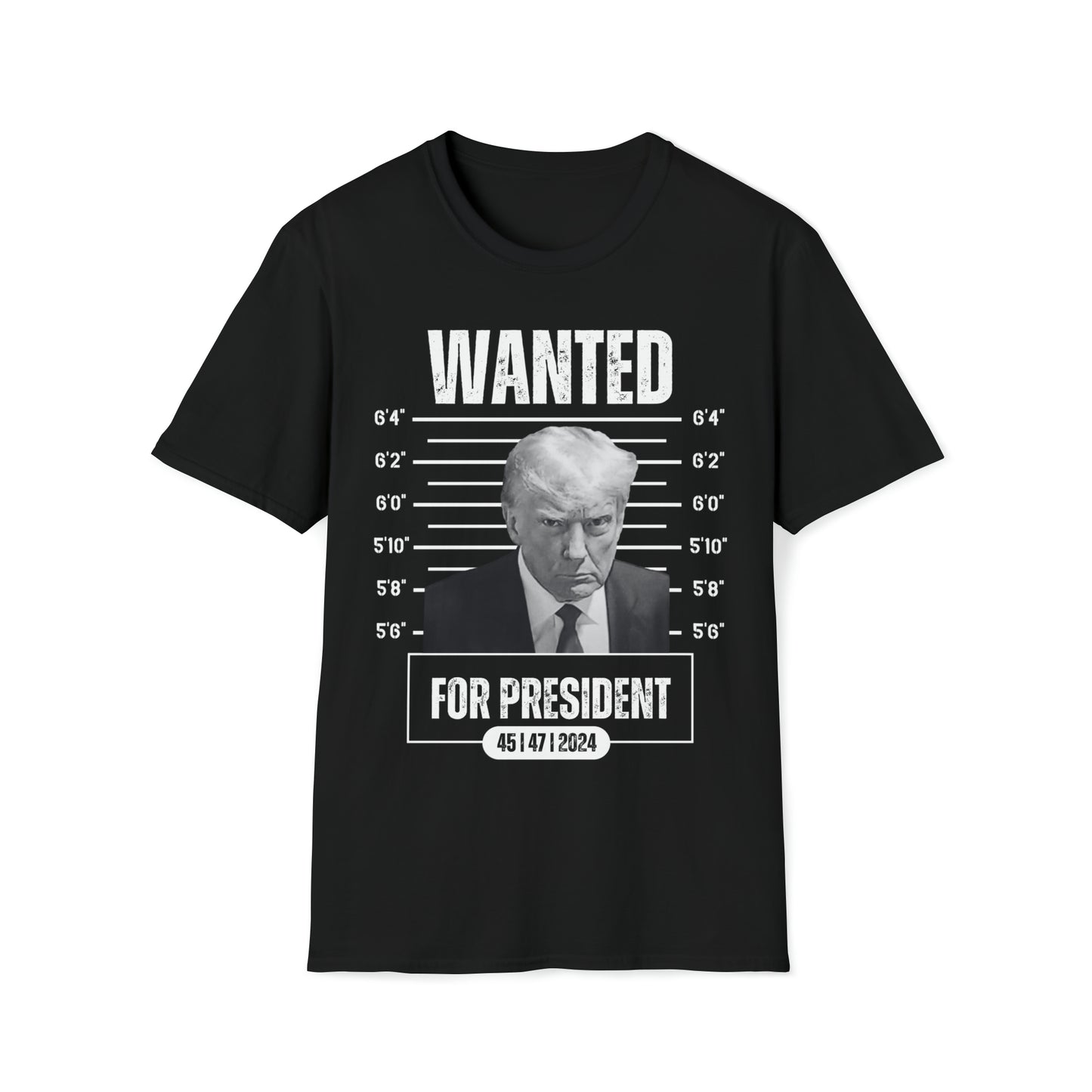 Men's Trump: Wanted for President Mug Shot T-Shirt