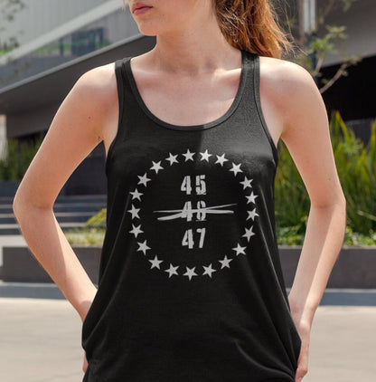 Women’s 45 47 Trump 2024 Racerback Tank Top