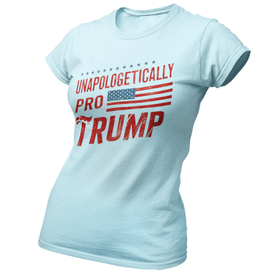 Unapologetically Pro Trump Shirt for Women Conservative Republican Trump Vance 2024 American Flag Patriot Taking America Back Fight for USA Red White Blue Never Surrender Save America Stars Stripes Vote Red Felon Fight Ultra MAGA AF Freedom Patriot, Blue, from Forging Freedom