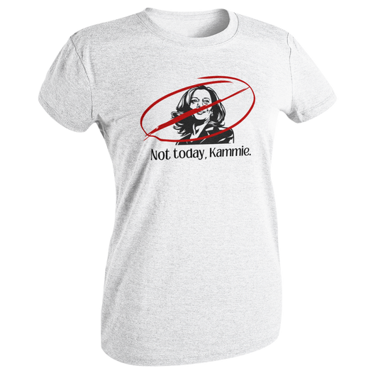 Not Today Kammie Anti Kamala Harris Shirt for Women Funny Political T-shirt Republican Conservative Vote Trump Vance 2024 MAGA President Anti Communism Socialism Doesnt Work Taking America Back Fight You Missed Voting Felon Convict 45 47 Save America Make America Great Again America First T-shirt, Ash, from Forging Freedom