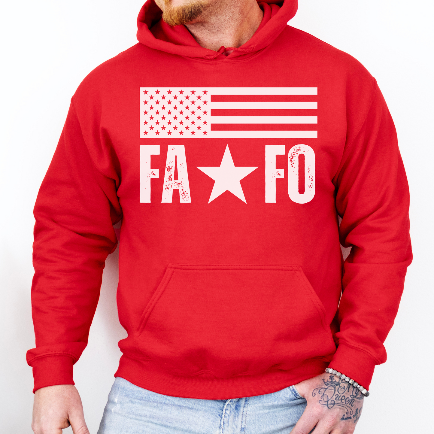 Men’s FAFO American Flag Hoodie, F Around and Find Out Sweatshirt Don’t Mess with Texas Conservative Libertarian Vote Red, Come and Take it, Fuck Around and Find Out Hoodie for Men, Pro 2A 2nd Amendment Rights, Distressed Grunge Military Veteran Gift Present for Men, Red, from Forging Freedom