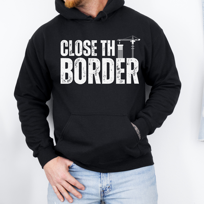 Men’s Close The Border Build A Wall Hoodie for Men, Stop the Southern Invasion US Border Wall Border Patrol Sweatshirt, MAGA Trump 2024 Secure the Border America FIrst Hoodie, Black, from Forging Freedom