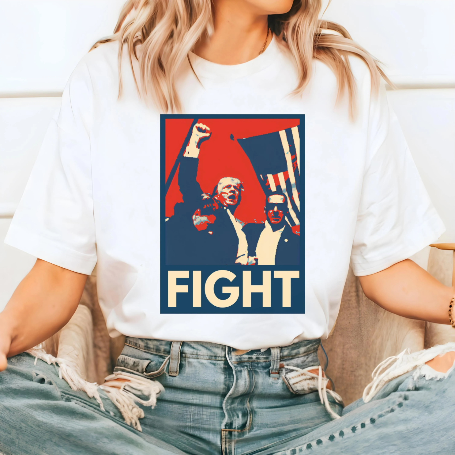 Fight Trump 2024 Shirt for Women MAGA 45 47 Election Tshirt Taking America Back Save USA Conservative Republican Felon My President Patriot Stand with Trump Save God Bless American Flag Patriotic Red White Blue Will Not Bend Graphic Tee White, from Forging Freedom