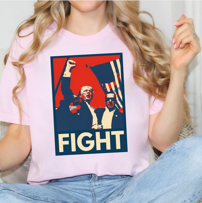 Fight Trump 2024 Shirt for Women MAGA 45 47 Election Tshirt Taking America Back Save USA Conservative Republican Felon My President Patriot Stand with Trump Save God Bless American Flag Patriotic Red White Blue Will Not Bend Graphic Tee Blossom, from Forging Freedom