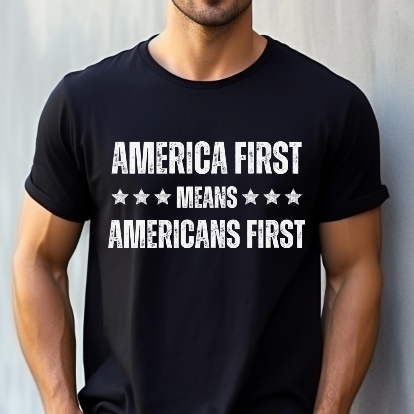 America First Means Americans First Shirt for Men MAGA Trump 2024 Election T-Shirt 45 47 Donald for President Stand with Felon Save America Fight You Missed Patriot Graphic Tee Red White Blue Vote Red Wave Voting Elect Trump Keep America Great Make America Great Again, Black, from Forging Freedom