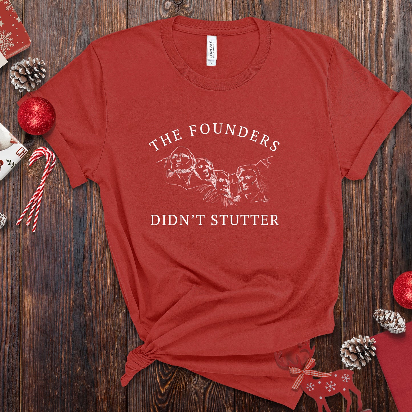 The Founders Didn't Stutter Shirt for Women, Mt Rushmore Shirt, 1776 We The People Free Speech 2A Bill of Rights Will Not Comply My Rights Your Feelings, American History Shirt, Red, from Forging Freedom