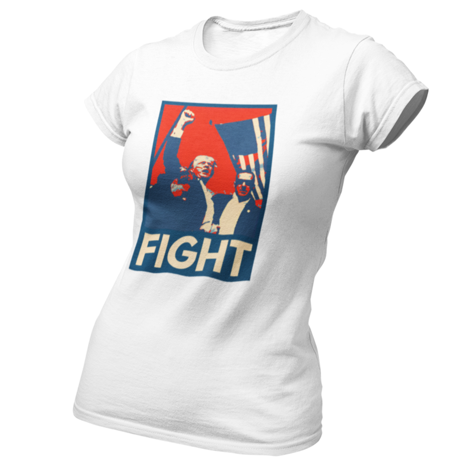 Fight Trump 2024 Shirt for Women MAGA 45 47 Election Tshirt Taking America Back Save USA Conservative Republican Felon My President Patriot Stand with Trump Save God Bless American Flag Patriotic Red White Blue Will Not Bend Graphic Tee White, from Forging Freedom