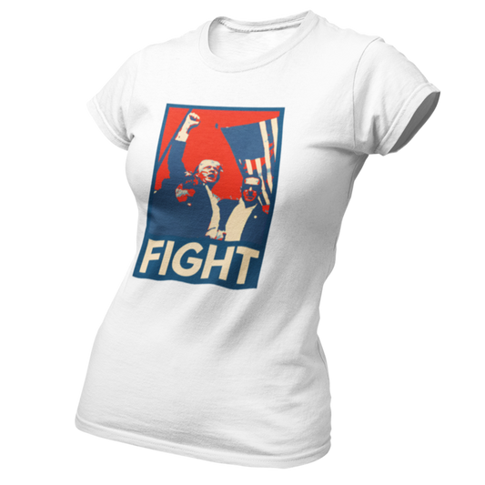 Fight Trump 2024 Shirt for Women MAGA 45 47 Election Tshirt Taking America Back Save USA Conservative Republican Felon My President Patriot Stand with Trump Save God Bless American Flag Patriotic Red White Blue Will Not Bend Graphic Tee White, from Forging Freedom