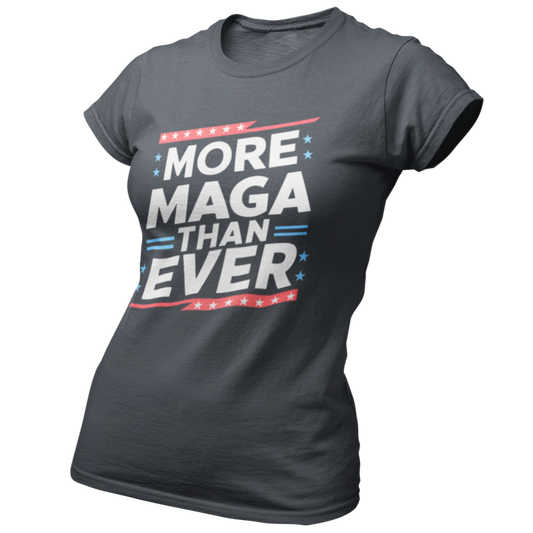 More MAGA Than Ever Shirt for Women Trump 2024 for President 45 47 Keep America Great Election T-shirt Fight You Missed Voting for Felon Tee Stand with Trump Donald Voting for Felon Fight You Missed Vance Close the Border America First Red White Blue, Pepper, from Forging Freedom