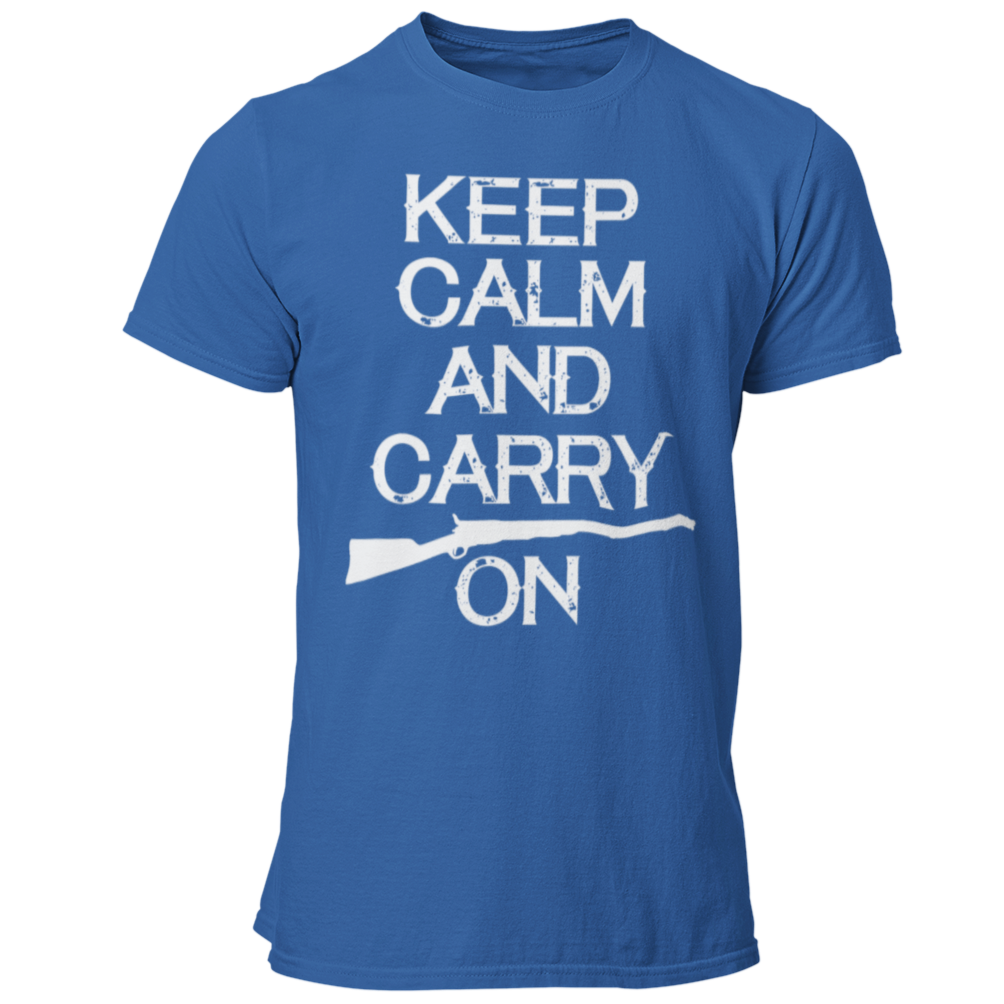 Keep Calm and Carry On Rifle TShirt Second Amendment 2A