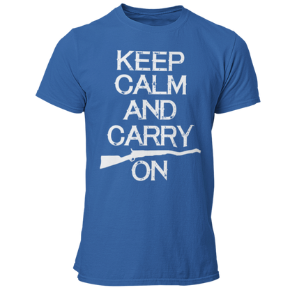 Keep Calm and Carry On Rifle TShirt Second Amendment 2A