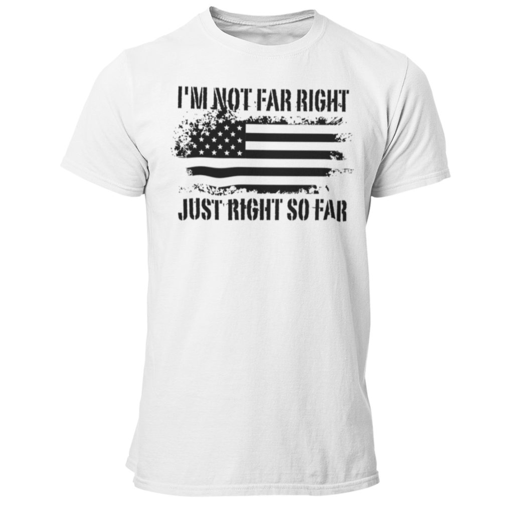 Not Far Right Just Right So Far Flag TShirt