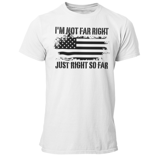 Not Far Right Just Right So Far Flag TShirt